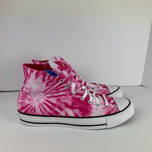 NEW Converse Chuck Taylor All Star Hi Tie Dye Pink White Mens Shoes Sneakers